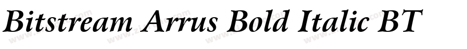 Bitstream Arrus Bold Italic BT字体转换